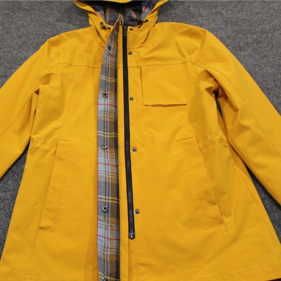 Pendleton Yellow Raincoat Jacket Hooded Plaid Lined Women's S/CH - Picture 12 of 16